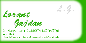 lorant gajdan business card